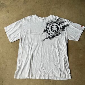 Element y2k White Surf Skate Tee Size XXL White